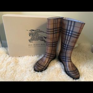 Burberry rain boots